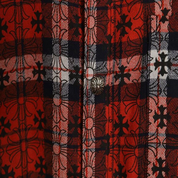Chrome Hearts All-Over Logo Plaid Shirt - Picture 5 of 10